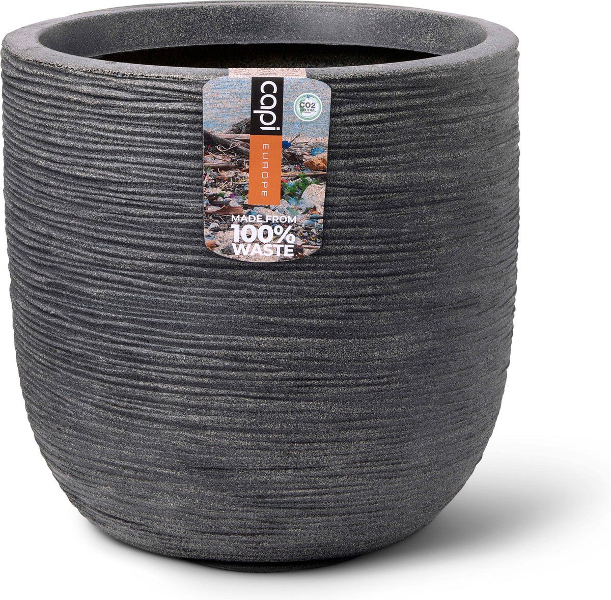 Capi Europe Bloempot - Ø 35 cm - Terrazzo grijs