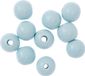 Perles en bois, bleu, 25 mm, 10 pièces.