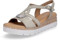 Gabor Plateau Sandalen Dames Groen Leer Kurk Rubber Sleehak Gesp 40