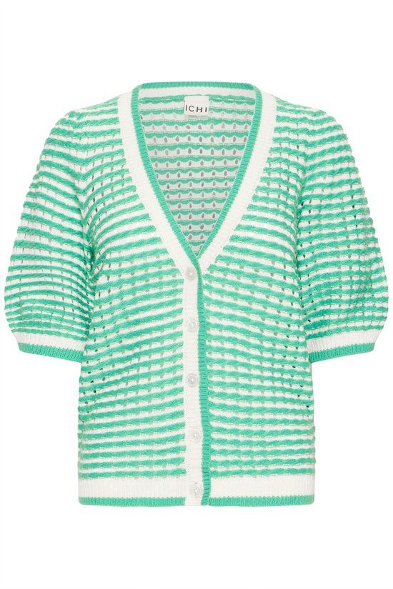 ICHI IHARDINA CA3 Dames Vest - BIRCH W GREENBRIAR STRIPE