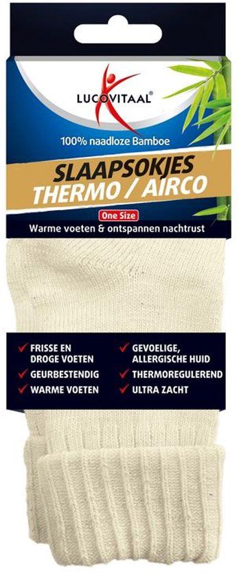 Lucovitaal bambolux Lucovitaal Bamboe Slaapsokjes One Size 1 paar