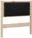 vidaXL Gestoffeerd hoofdbord Bruin Massief grenenhout 80 cm