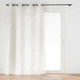 Douceur d'intérieur Nando Curtain with Eyelets (140 x 260 cm), Woven Linen Effect