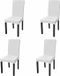 vidaXL Stoelhoezen - 4 stuks - Stretch - Wit