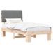 vidaXL Bedframe with Padded Headboard Light Grey 100 x 200 cm