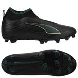 PUMA Ultra 6 Match + Laceless FG/AG Eclipse - Noir/Vert/Green Terrain Enfant, pointure 30