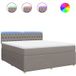 Maison Exclusive - Boxspringbed met matras, taupe, 180x200 cm, gestoffeerd