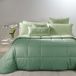 Caleffi Tweekleurig dekbed, effen, voor Frans bed, jade