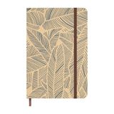 Idena 11178 - Zakagenda 2025, 9 x 14 cm, 1 week op 1 pagina, lichtbruin, met bloemenpatroon, elastiek, binnenzak en bladwijzerlint