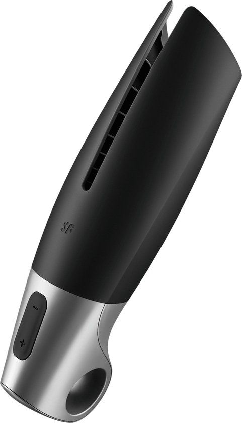 Satisfyer Power Masturbator - 23 cm - Zwart/Zilver - Met App & Bluetooth