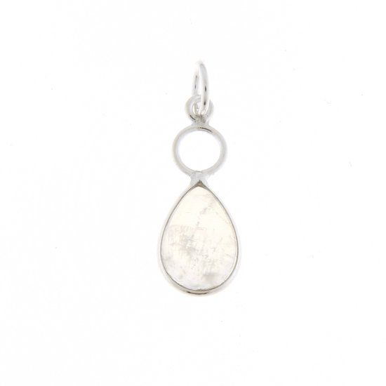 SilverGems Zilveren hanger met Regenboog Maansteen edelsteen