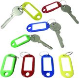 PARENCE. - Set van 20 sleutelhangers voor inchecken/bagage, thuis, huisdieren - plastic, willekeurige kleuren