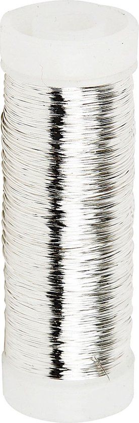Creotime Verzilverd draad - 50 gr - Zilver - 110 m