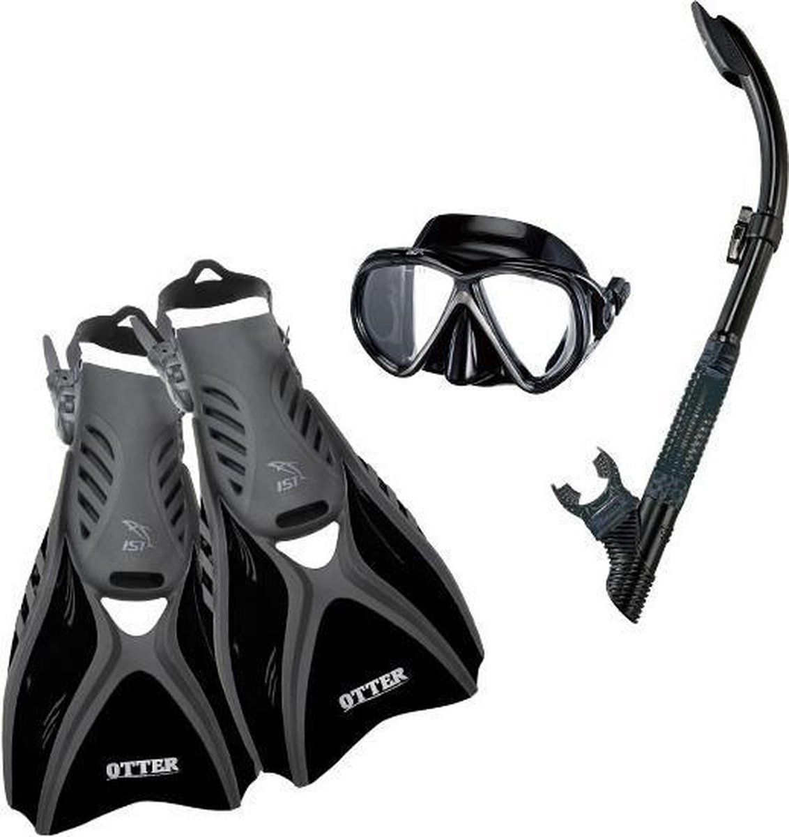 IST Sports Martinique Snorkelset - Volwassenen - Maat 35-48 - Zwart