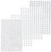 Allecto Autocollants décoratifs - Perles blanches - Différentes tailles - Plastique - Convient pour ongles, cheveux, maquillage, coques de téléphone, albums, scrapbooking - DIY - Petit - Rond - Plat - 3/4/5/6 mm