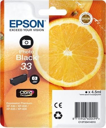 Epson Oranges 33 PHBK single pack / foto zwart
