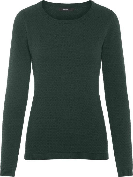 Vero Moda VMCARE STRUCTURE LS O-NECK BLOU NOO - Trui - Dames - Maat XS - Groen