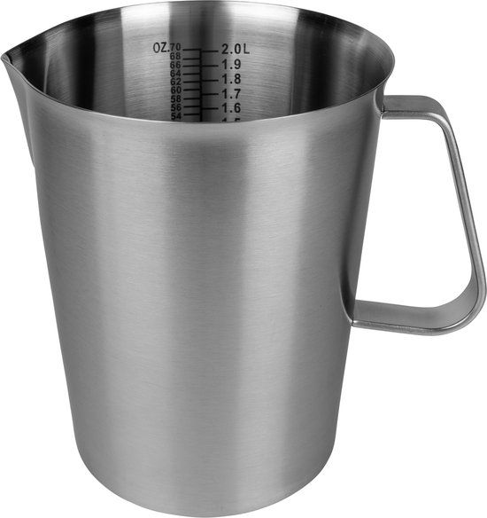 Krumble Maatbeker met Schenktuit - RVS - 2 Liter