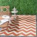 Safavieh Chevron CY6244 gestreepte tapijt voor binnen en buiten Polypropyleen geweven terracotta/beige 120 x 180 cm