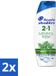 Head & Shoulders 2 x 2in1 Anti-Roos Shampoo & Conditioner Menthol Fresh 270 ml