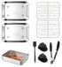 Solidchoice - Set de 7 pièces de plats de four en acier inoxydable pour Airfryer