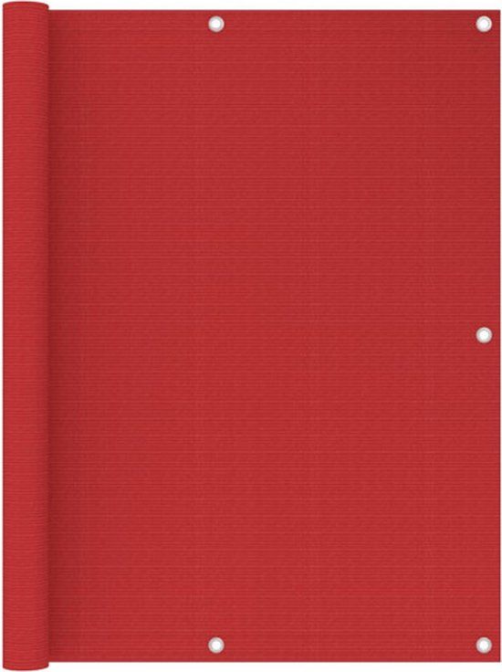 vidaXL Balkonscherm - 120x400 cm - HDPE - Rood