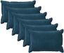 vidaXL - Kussensloop - 6 stuks - HOUTEN - Blauw - 30 x 50 cm - Katoensatijn