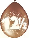 Folat Feest ballonnen - 12,5 jaar - 8x - koper - Jubileum - versiering