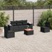 Maison Exclusive - Ensemble de meubles de jardin 6 pièces avec canapé et coussins, noir, en polyrotin