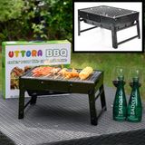 Merkloos / Sans marque Amanja BV Portable Houtskool BBQ - Zwart