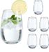 Merkloos Relaxdays Drinkglazen - Set van 6 - 400 ml - Vaatwasserbestendig - Glas - Transparant