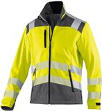 KÜBLER PSA REFLECTIQ 15078427 Hi Vis Reflecterend Softshell Werkjas HEREN Veiligheidsjas Geel Antraciet - Winddicht