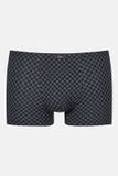 Mey Shorty Serie White Squares Heren Boxershort Lava Grey Katoen/Elastaan Maat L