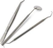 Okado Tandarts Mondspiegel Set 3-delig Zilver