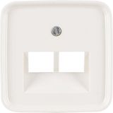 Busch-Jaeger Refl centraalplaat polar wit tel/data 2x8pl