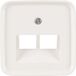 Busch-Jaeger Refl centraalplaat polar wit tel/data 2x8pl