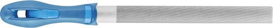PFERD TOOLS PFERD Werkplaatsvijl halfrond, 200 mm, halfronde vijl, kruiskop H2 aan twee zijden, incl. ergonomische vijlheft, 11213207 – geschikt voor universeel voorbewerken en afwerken