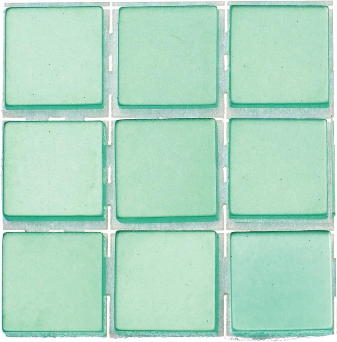 Glorex Hobby 189x stuks mozaieken maken steentjes/tegels kleur turquoise met formaat 10 x 10 x 2 mm