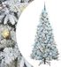 vidaXL - Kunstmatige - Hinged - Kerstboom - met - 300 - LED - Wit - 180 - cm - PE - en - PVC