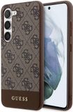 Guess 4G Stripe Back Case - Geschikt voor Samsung Galaxy S24 (S921) - Bruin
