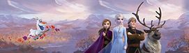 AG Design ELSA met vrienden in de bergen, Frozen 2, Disney, decoratieve wandrand voor kinderkamer, 5 m x 10 cm, WBD 8159, meerkleurig, 0,1 m