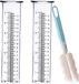 Markenlos Wan GmbH Regenmeter Vervangende Buisglas 7 Inch - 2 Packs - Inclusief Buisborstel