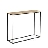 Console Arche Console ARCHE - industriële stijl van MDF en metaal - eiken en zwart decor - B 100 x D 30 x H 80,5 cm