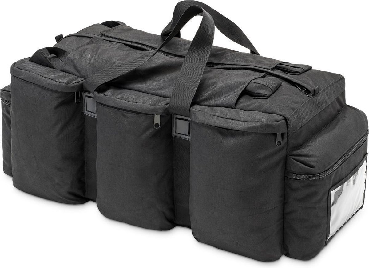 Defcon 5 reistas duffle bag- rugzak - 100 liter - met 6 vakken - Zwart