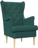 vidaXL Fauteuil Donkergroen Stof