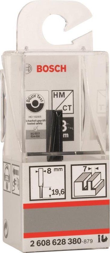 Bosch Standard for Wood Vingerfrezen 8 mm, D1 7 mm, L 20 mm, G 51 mm - 2 608 628 380