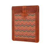 Londo iPad Pro 12.9 Case 2020 - Genuine Top Grain Leather iPad Case with Woven Garment Design for 2018-2020 iPad Pro 3rd & 4th Generation - Compatible with All 12 Inch Tablets - Cinnamon (Camel)