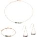 Sloya Piana Collier bracelet et boucles d'oreilles en agate aquatique pour femme