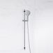 FortiFura Calvi glijstangset met ronde handdouche, metalen doucheslang - chroom