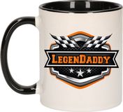 Bellatio Decorations Vader/papa cadeau mok - LegenDaddy - oranje/zwart - 300 ml - verjaardag
